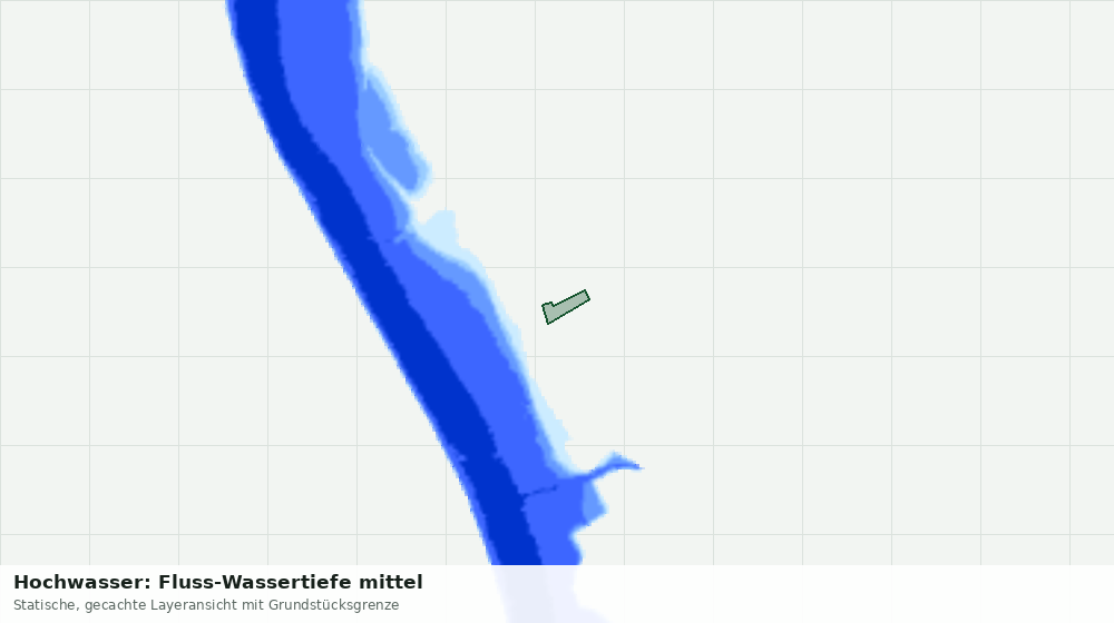 Statische Kartenansicht: Hochwasser: Fluss-Wassertiefe mittel