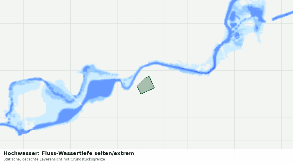 Statische Kartenansicht: Hochwasser: Fluss-Wassertiefe selten/extrem