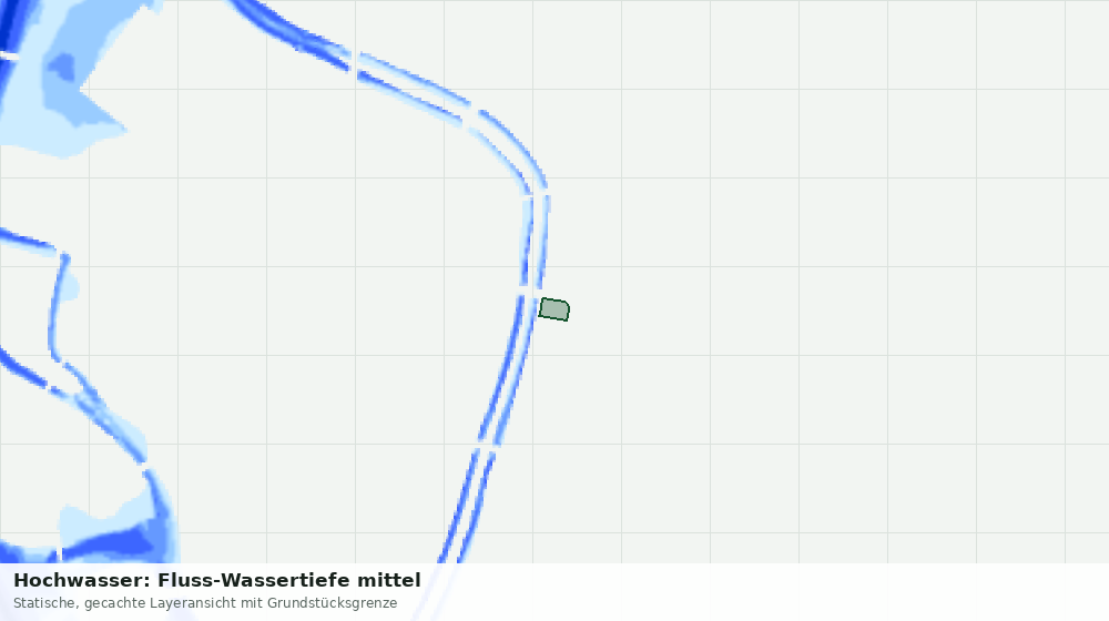 Statische Kartenansicht: Hochwasser: Fluss-Wassertiefe mittel