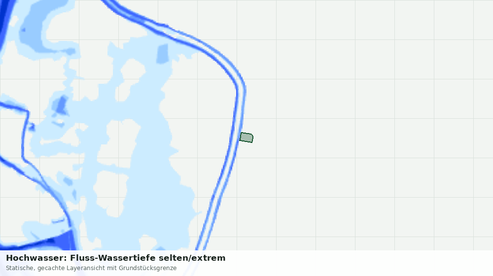 Statische Kartenansicht: Hochwasser: Fluss-Wassertiefe selten/extrem