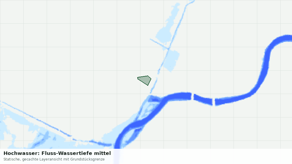 Statische Kartenansicht: Hochwasser: Fluss-Wassertiefe mittel