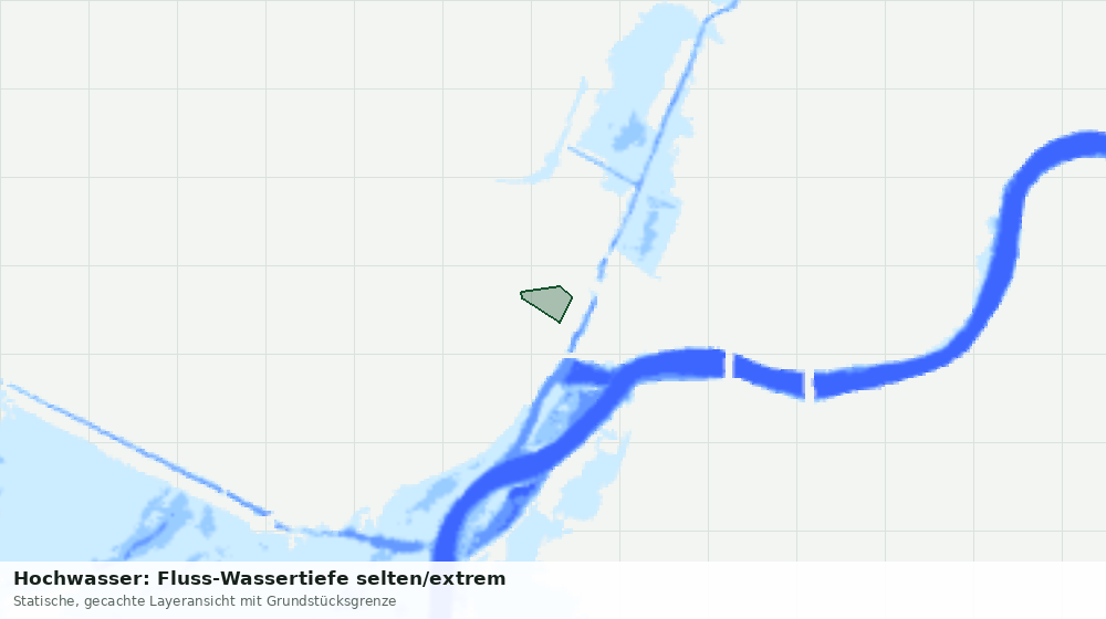 Statische Kartenansicht: Hochwasser: Fluss-Wassertiefe selten/extrem