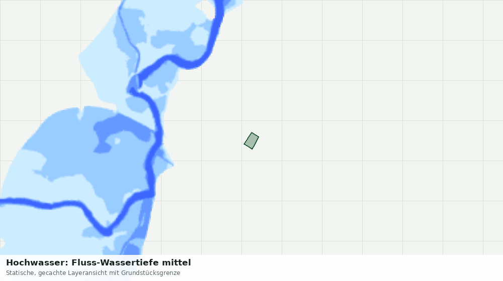 Statische Kartenansicht: Hochwasser: Fluss-Wassertiefe mittel