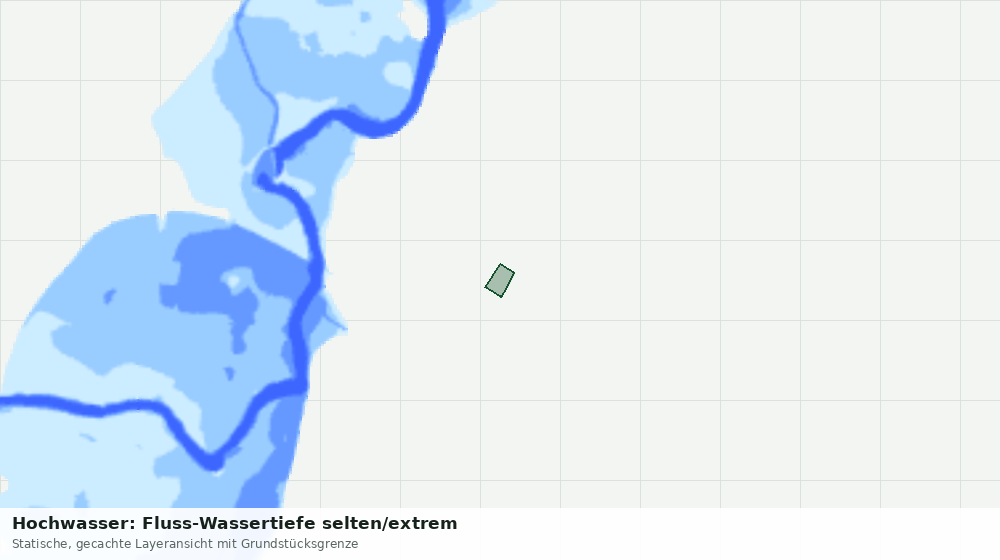 Statische Kartenansicht: Hochwasser: Fluss-Wassertiefe selten/extrem