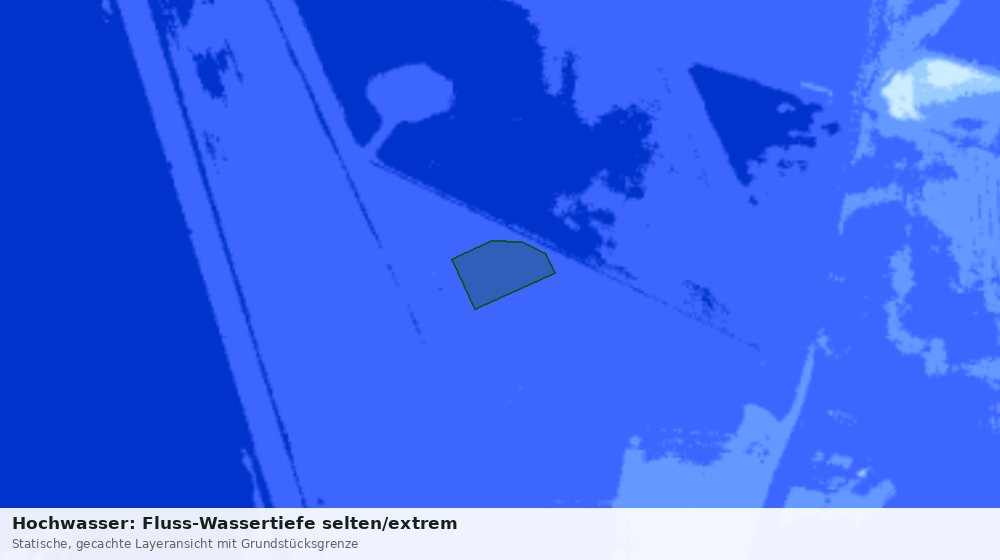 Statische Kartenansicht: Hochwasser: Fluss-Wassertiefe selten/extrem