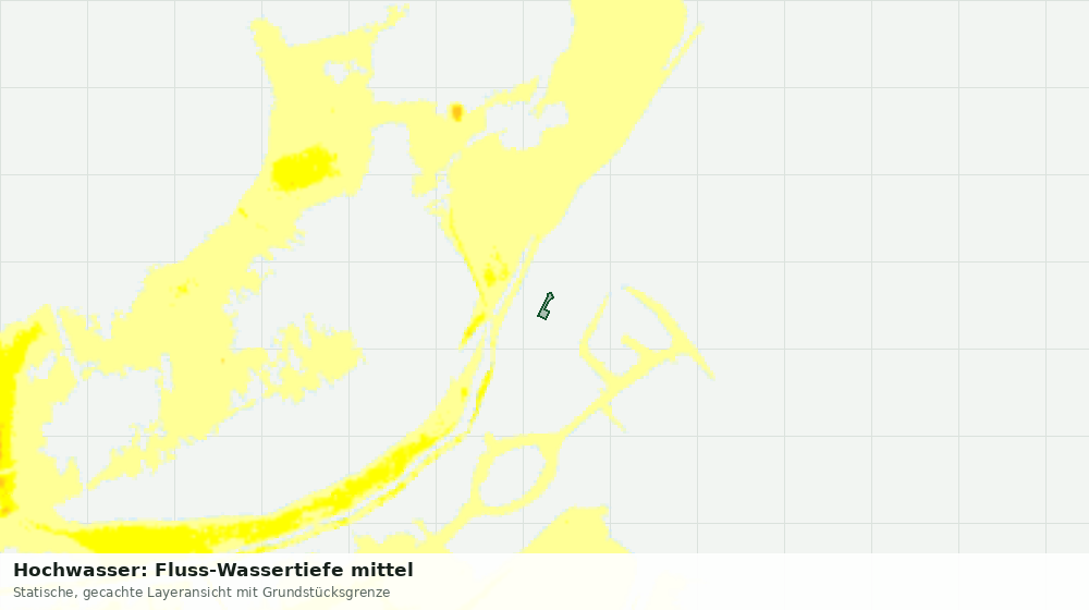 Statische Kartenansicht: Hochwasser: Fluss-Wassertiefe mittel