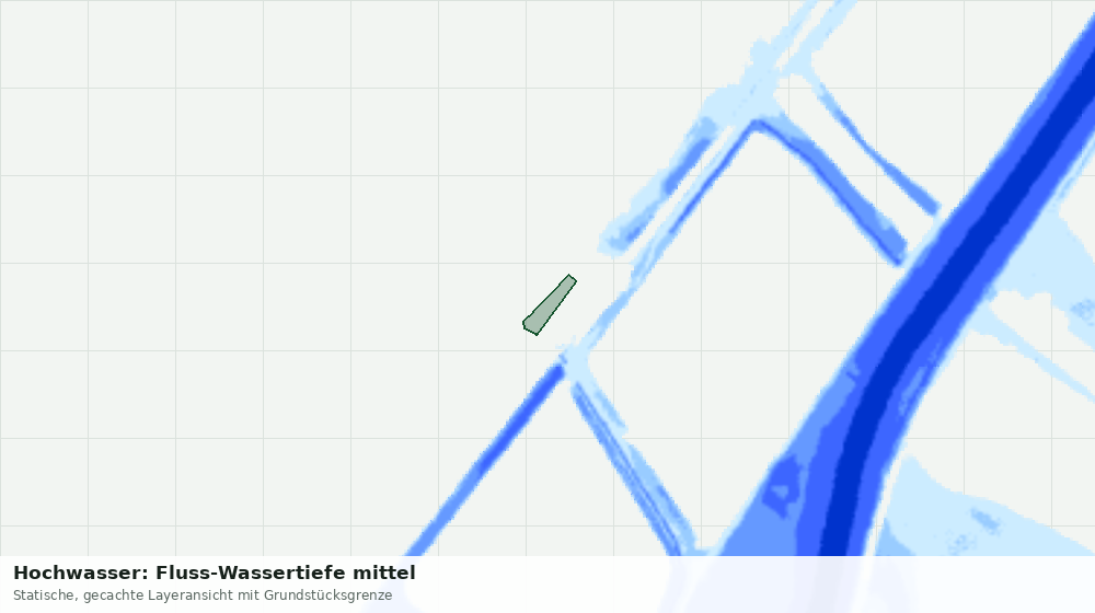 Statische Kartenansicht: Hochwasser: Fluss-Wassertiefe mittel
