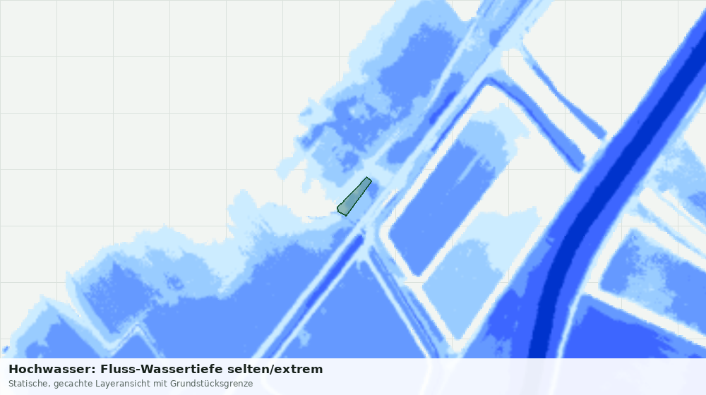 Statische Kartenansicht: Hochwasser: Fluss-Wassertiefe selten/extrem