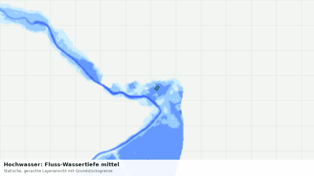 Statische Kartenansicht: Hochwasser: Fluss-Wassertiefe mittel
