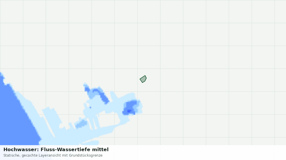 Statische Kartenansicht: Hochwasser: Fluss-Wassertiefe mittel