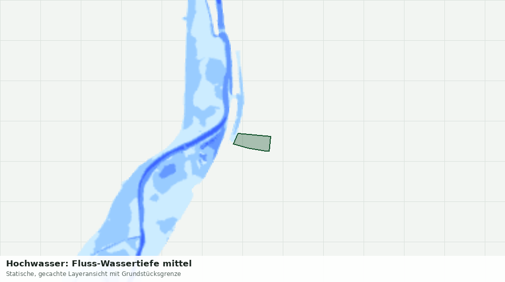Statische Kartenansicht: Hochwasser: Fluss-Wassertiefe mittel