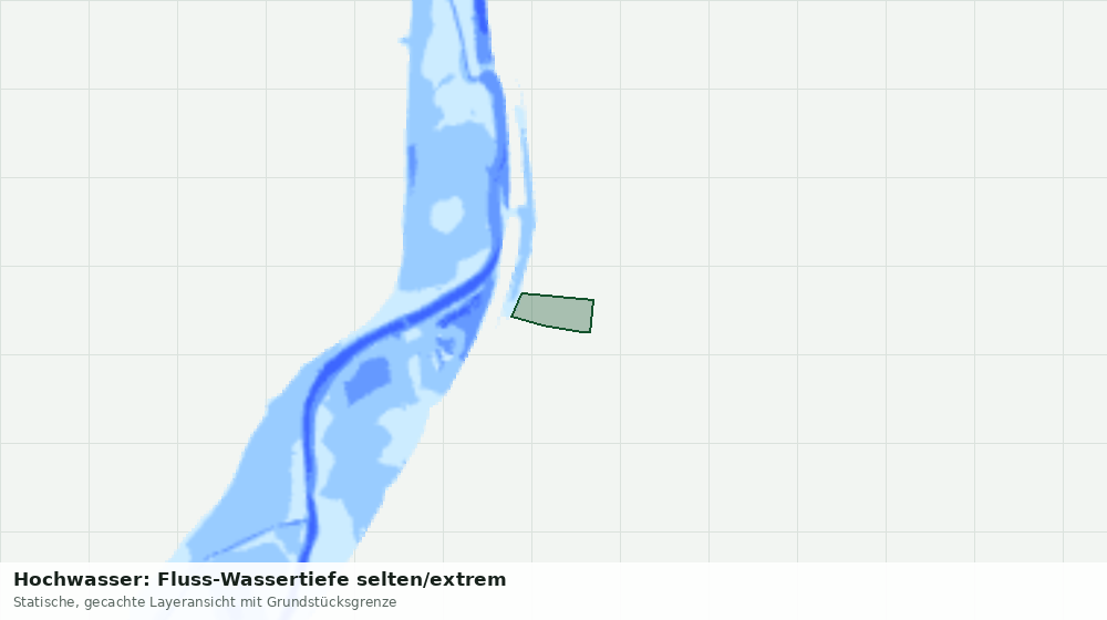 Statische Kartenansicht: Hochwasser: Fluss-Wassertiefe selten/extrem