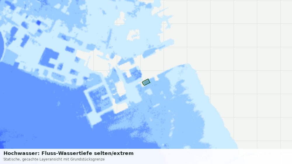Statische Kartenansicht: Hochwasser: Fluss-Wassertiefe selten/extrem