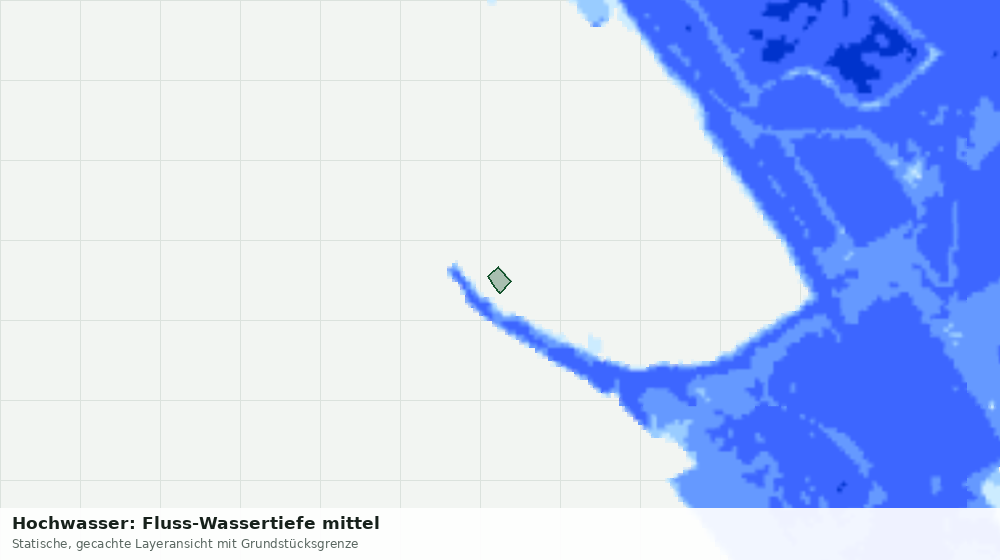Statische Kartenansicht: Hochwasser: Fluss-Wassertiefe mittel