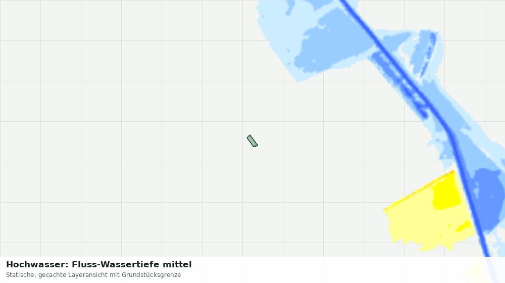 Statische Kartenansicht: Hochwasser: Fluss-Wassertiefe mittel