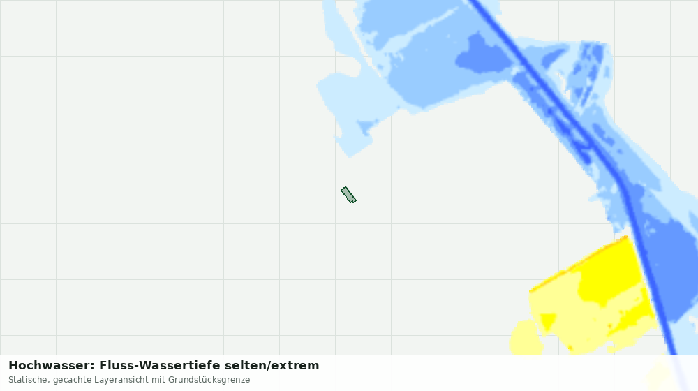 Statische Kartenansicht: Hochwasser: Fluss-Wassertiefe selten/extrem