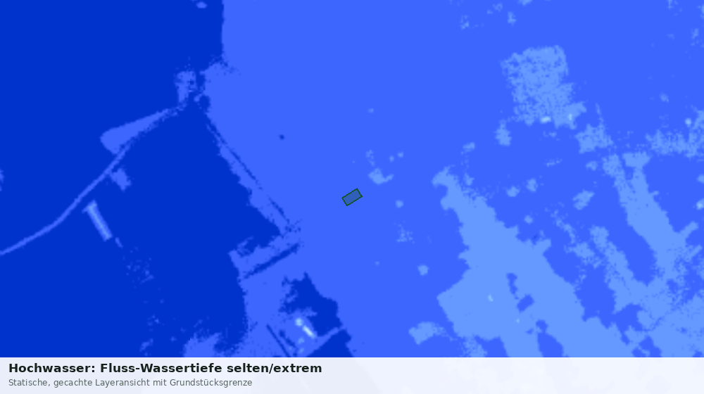 Statische Kartenansicht: Hochwasser: Fluss-Wassertiefe selten/extrem
