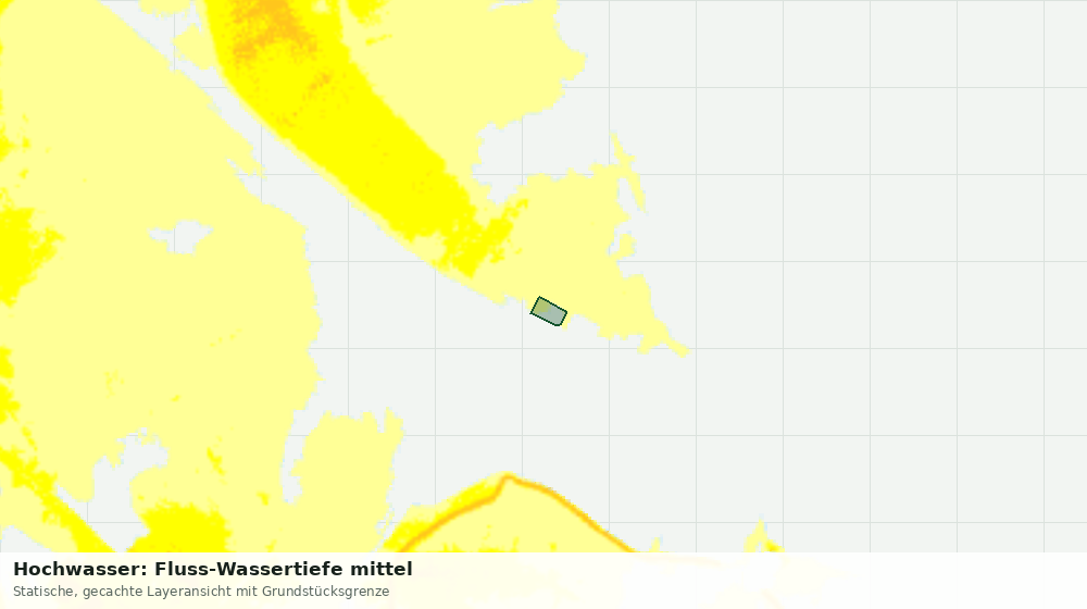 Statische Kartenansicht: Hochwasser: Fluss-Wassertiefe mittel