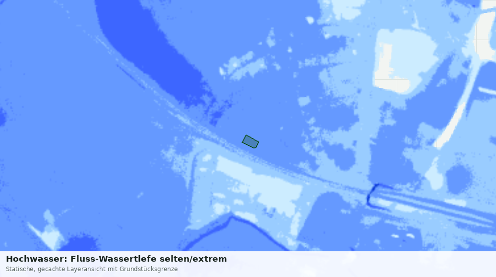 Statische Kartenansicht: Hochwasser: Fluss-Wassertiefe selten/extrem