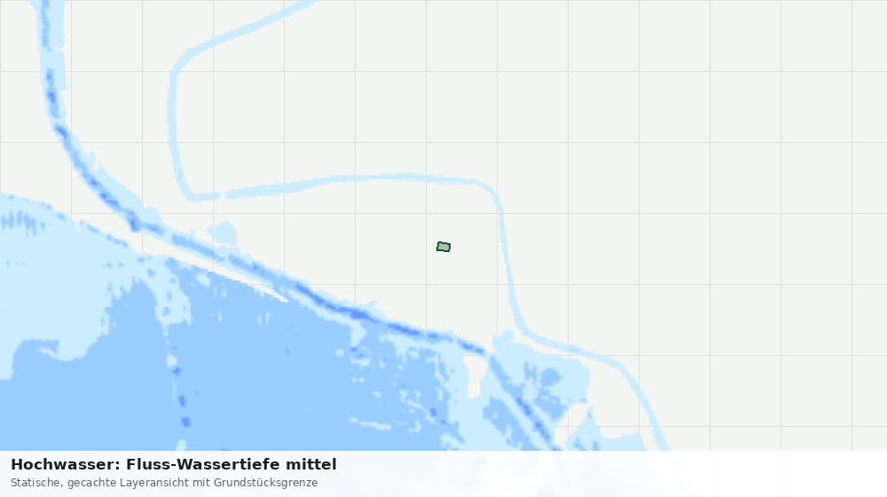 Statische Kartenansicht: Hochwasser: Fluss-Wassertiefe mittel