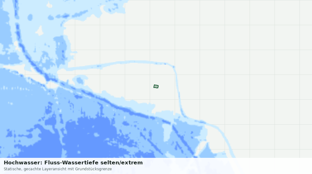 Statische Kartenansicht: Hochwasser: Fluss-Wassertiefe selten/extrem