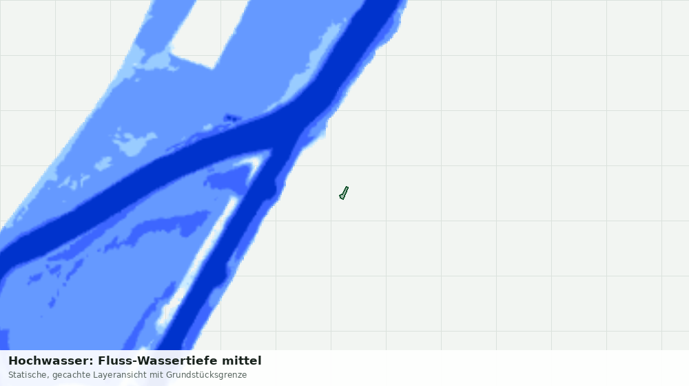 Statische Kartenansicht: Hochwasser: Fluss-Wassertiefe mittel