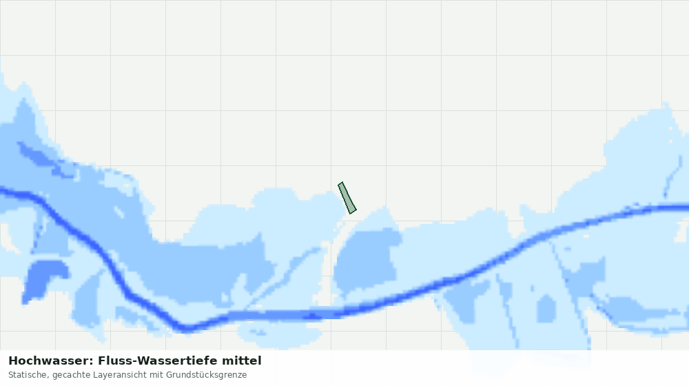 Statische Kartenansicht: Hochwasser: Fluss-Wassertiefe mittel