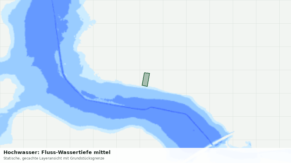 Statische Kartenansicht: Hochwasser: Fluss-Wassertiefe mittel