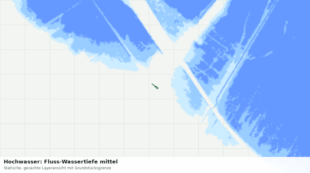Statische Kartenansicht: Hochwasser: Fluss-Wassertiefe mittel