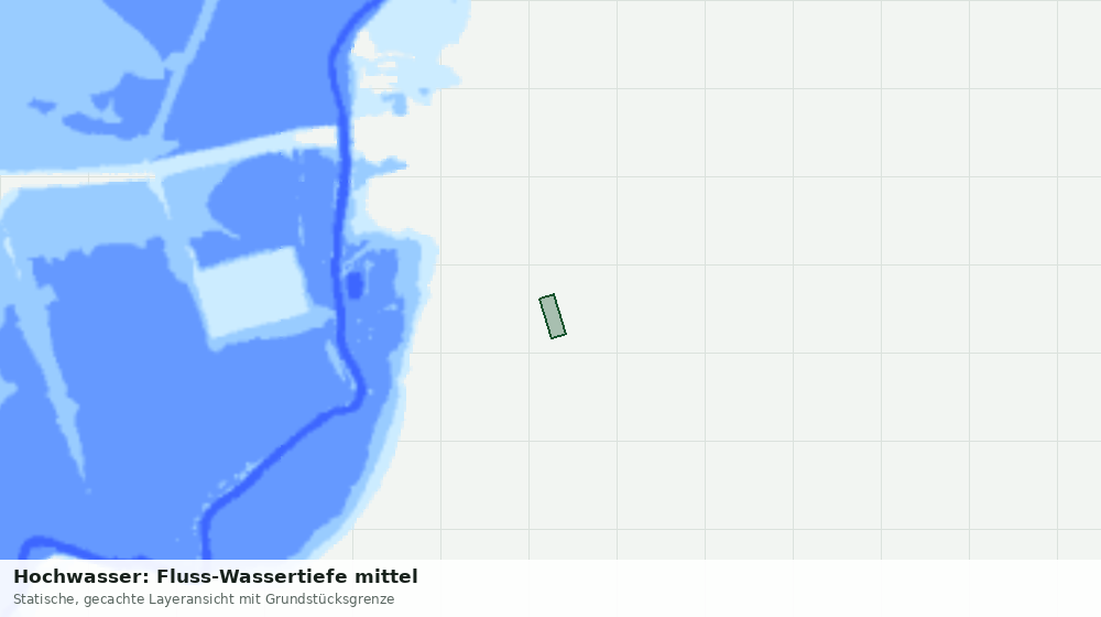 Statische Kartenansicht: Hochwasser: Fluss-Wassertiefe mittel