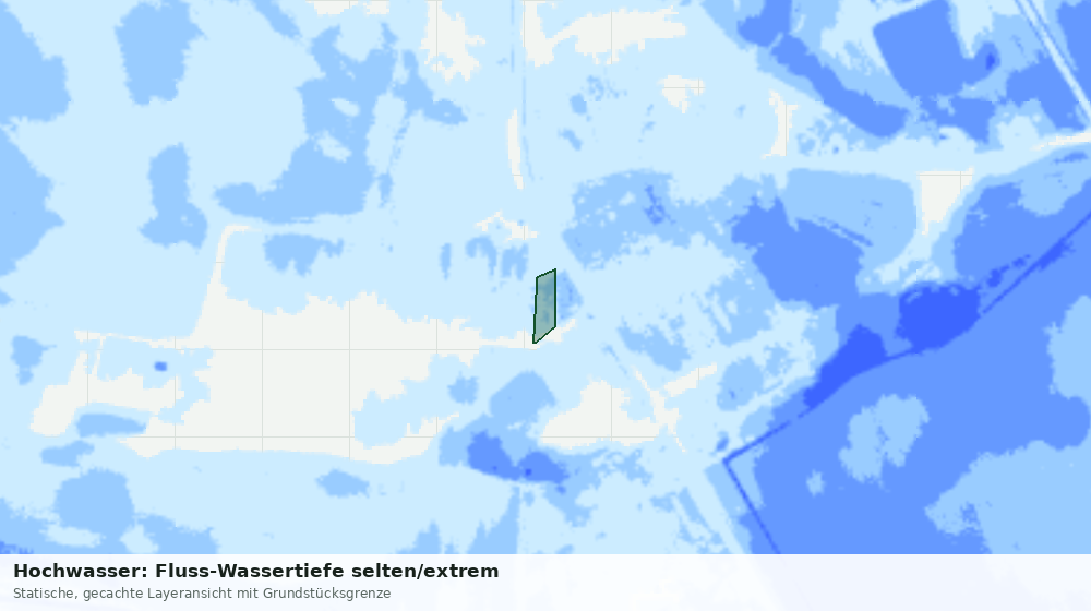 Statische Kartenansicht: Hochwasser: Fluss-Wassertiefe selten/extrem