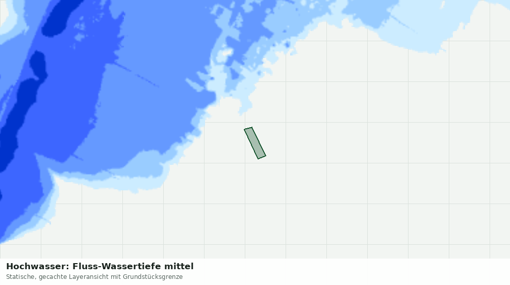 Statische Kartenansicht: Hochwasser: Fluss-Wassertiefe mittel