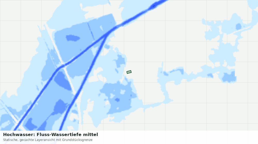 Statische Kartenansicht: Hochwasser: Fluss-Wassertiefe mittel