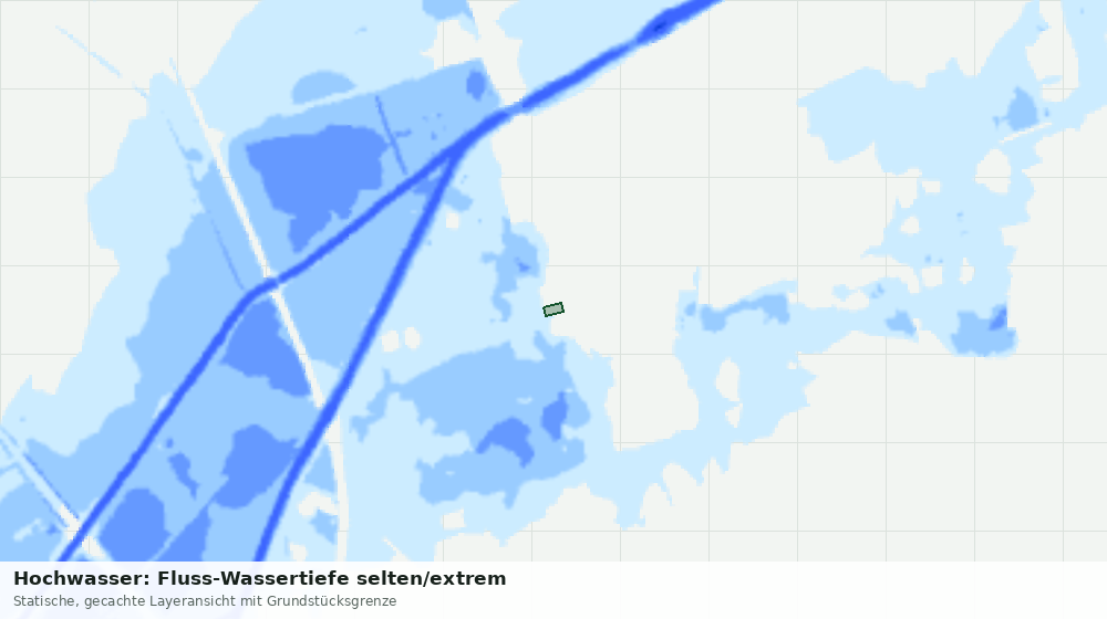 Statische Kartenansicht: Hochwasser: Fluss-Wassertiefe selten/extrem