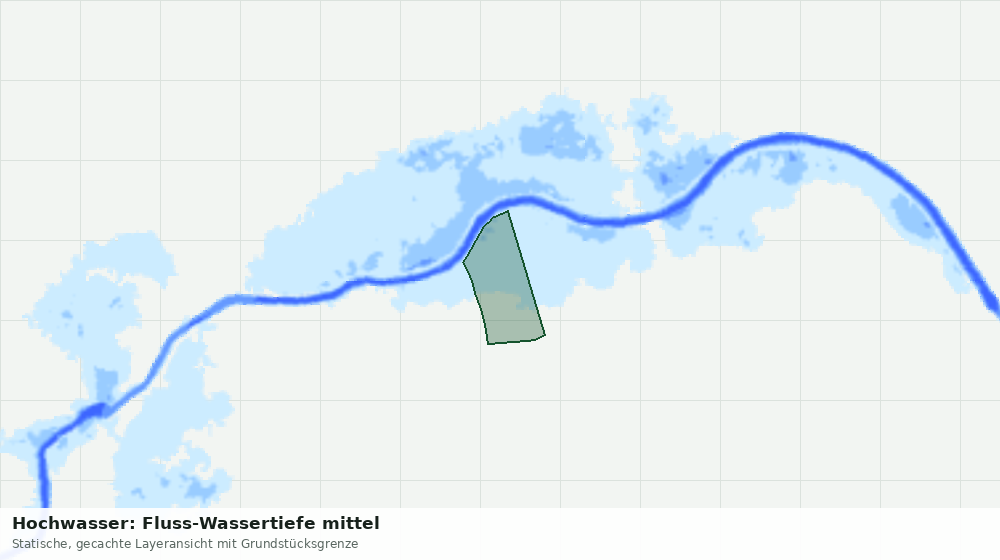 Statische Kartenansicht: Hochwasser: Fluss-Wassertiefe mittel