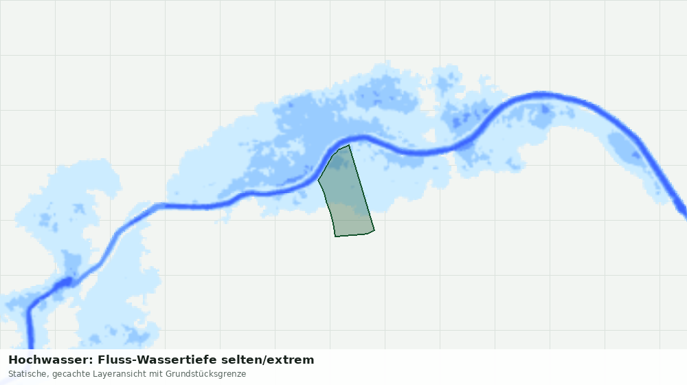 Statische Kartenansicht: Hochwasser: Fluss-Wassertiefe selten/extrem