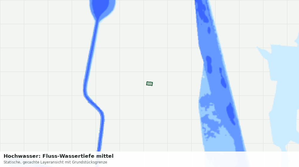 Statische Kartenansicht: Hochwasser: Fluss-Wassertiefe mittel