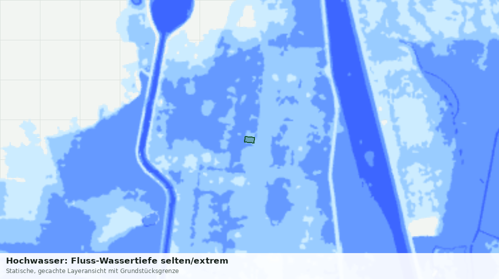 Statische Kartenansicht: Hochwasser: Fluss-Wassertiefe selten/extrem