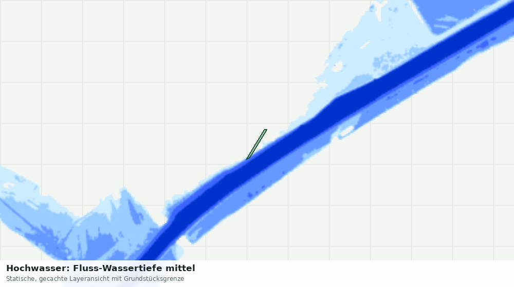 Statische Kartenansicht: Hochwasser: Fluss-Wassertiefe mittel