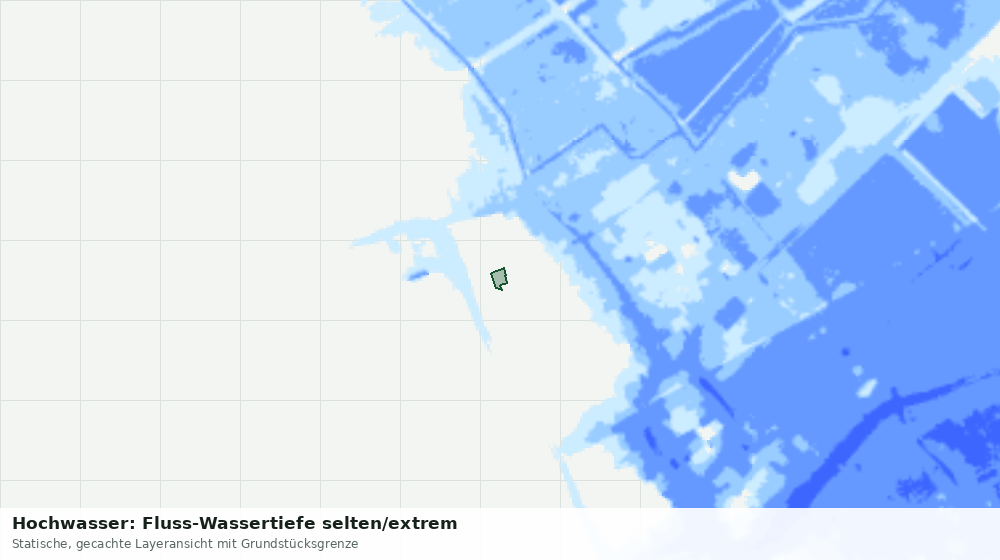 Statische Kartenansicht: Hochwasser: Fluss-Wassertiefe selten/extrem