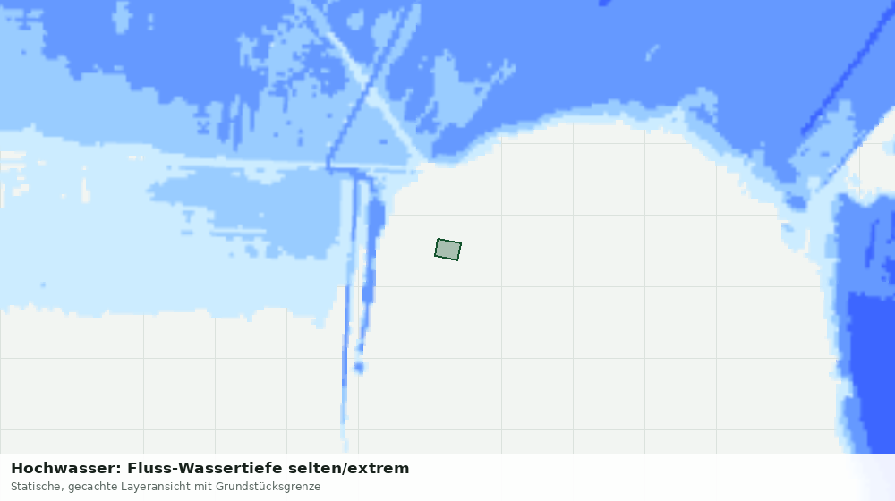 Statische Kartenansicht: Hochwasser: Fluss-Wassertiefe selten/extrem
