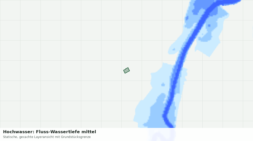 Statische Kartenansicht: Hochwasser: Fluss-Wassertiefe mittel