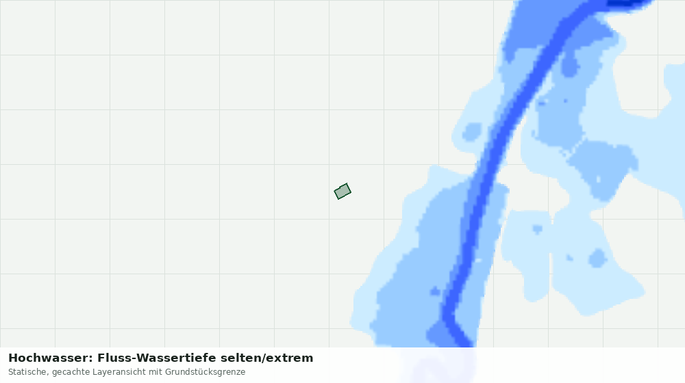 Statische Kartenansicht: Hochwasser: Fluss-Wassertiefe selten/extrem
