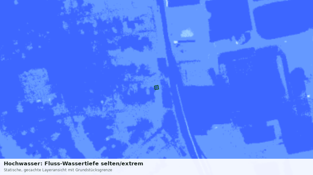 Statische Kartenansicht: Hochwasser: Fluss-Wassertiefe selten/extrem