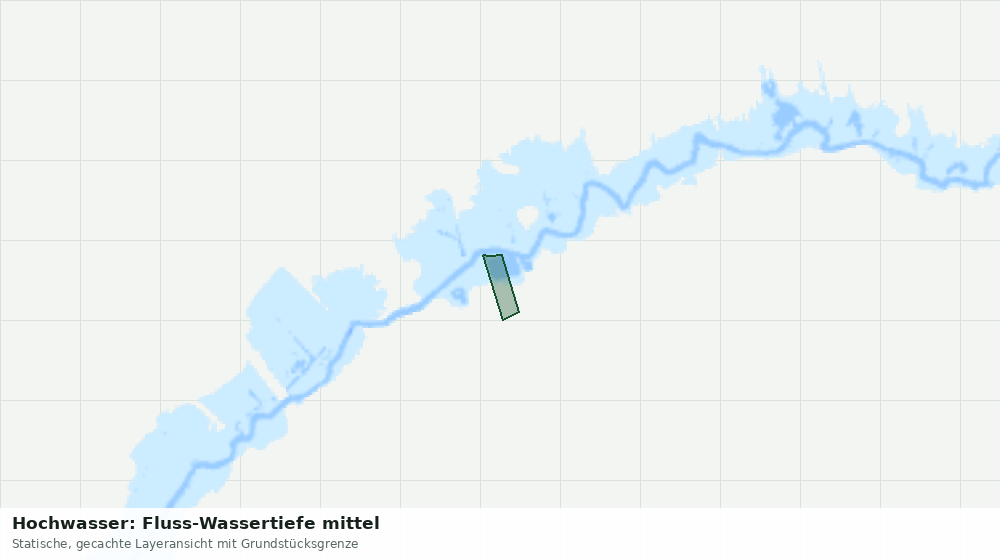 Statische Kartenansicht: Hochwasser: Fluss-Wassertiefe mittel
