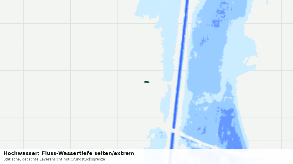 Statische Kartenansicht: Hochwasser: Fluss-Wassertiefe selten/extrem