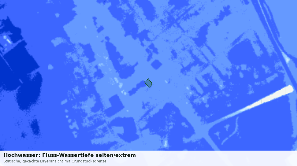 Statische Kartenansicht: Hochwasser: Fluss-Wassertiefe selten/extrem