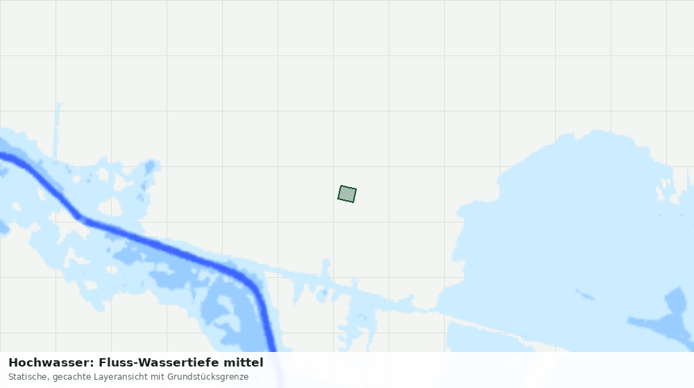 Statische Kartenansicht: Hochwasser: Fluss-Wassertiefe mittel