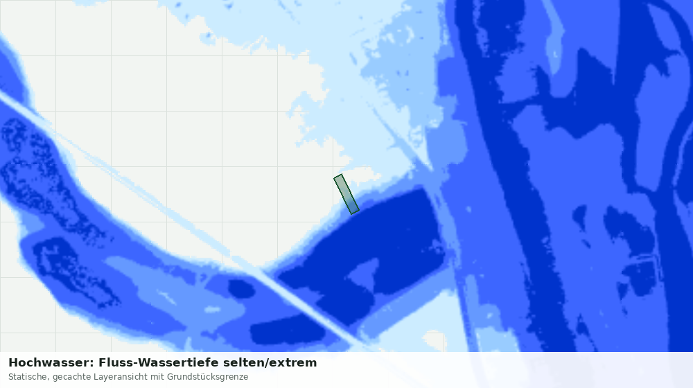 Statische Kartenansicht: Hochwasser: Fluss-Wassertiefe selten/extrem