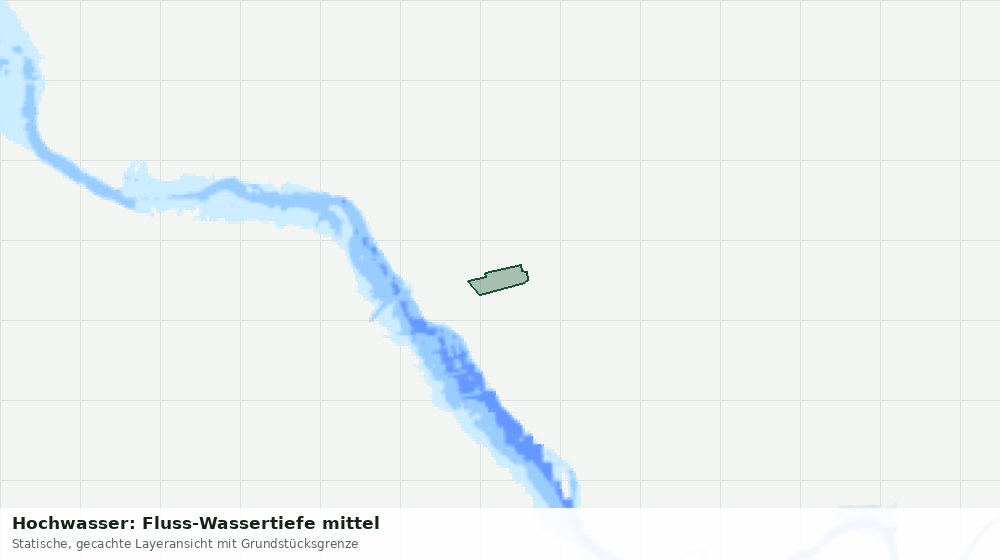 Statische Kartenansicht: Hochwasser: Fluss-Wassertiefe mittel